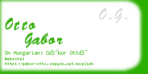 otto gabor business card